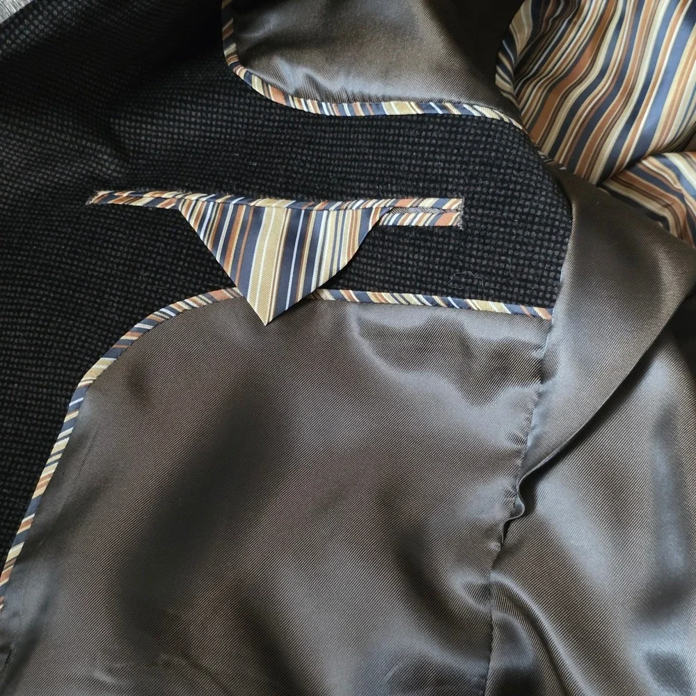 Jones New York Mens 42R Blazer Brown Velour Cotton 2-Button Sport Coat JNY